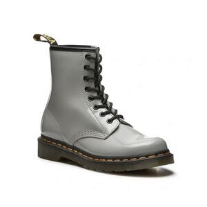 Doc Martens 1460 Zinc Grey Gray Slate Patent Lamper Women’s Boots, Size 7, NIB N